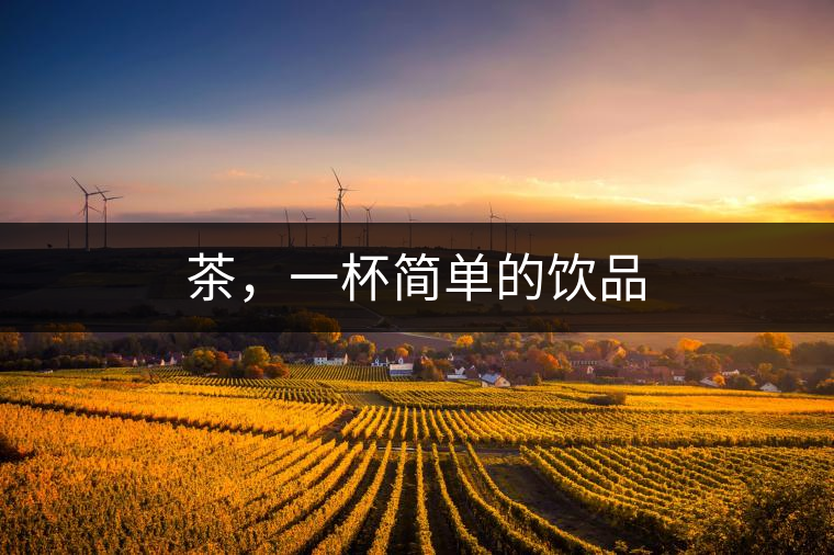 茶，一杯簡單的飲品