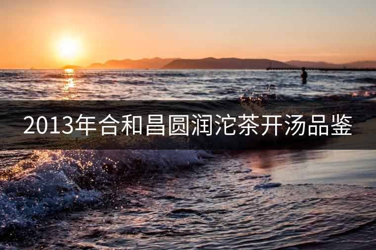 2013年合和昌圓潤沱茶開湯品鑒 2013年合和昌圓潤沱茶開湯品鑒