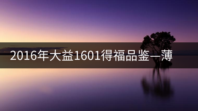 2016年大益1601得福品鑒—薄身板，厚滋味