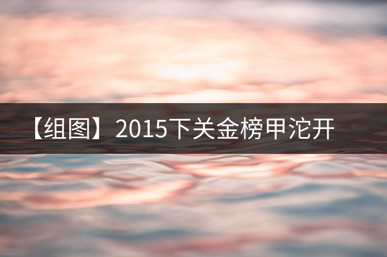 【組圖】2015下關(guān)金榜甲沱開(kāi)湯