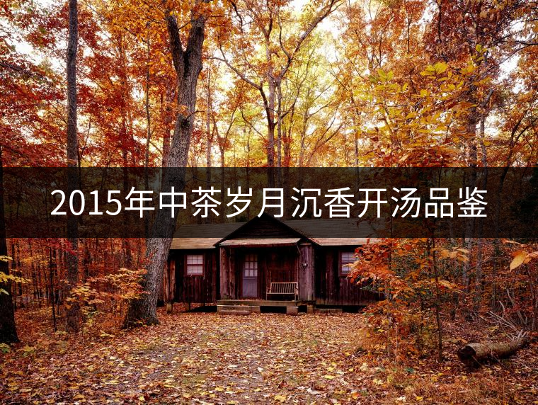 2015年中茶歲月沉香開湯品鑒