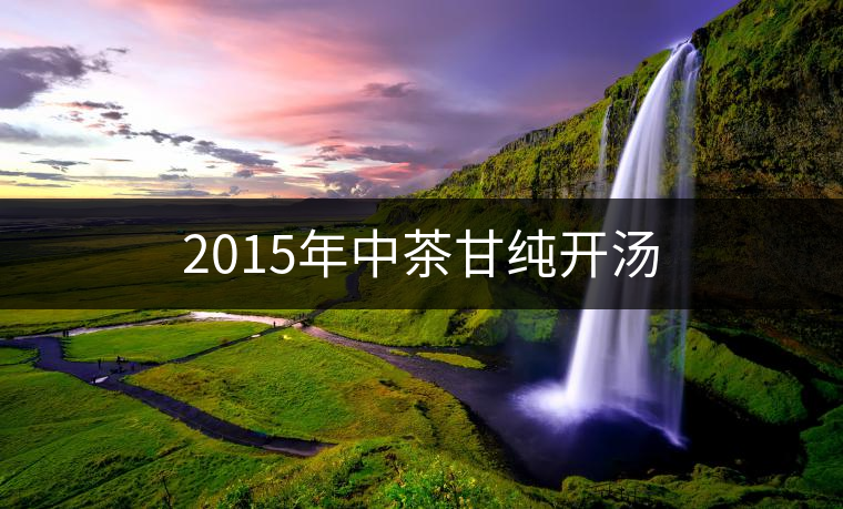 2015年中茶甘純開(kāi)湯