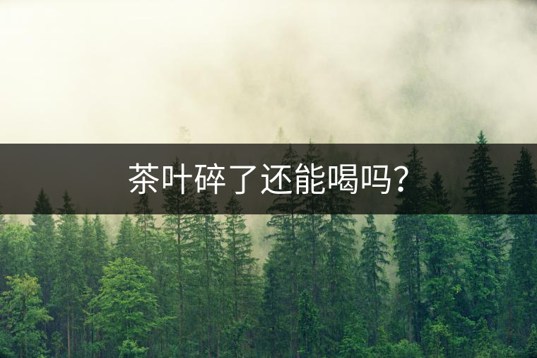 茶葉碎了還能喝嗎？