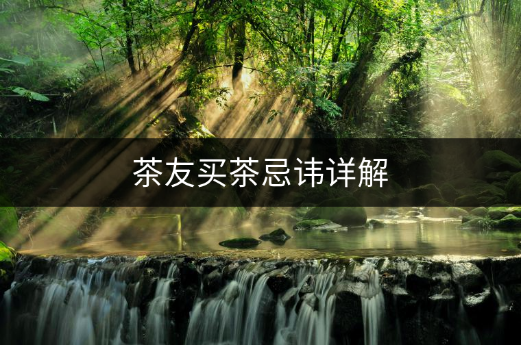 茶友買茶忌諱詳解