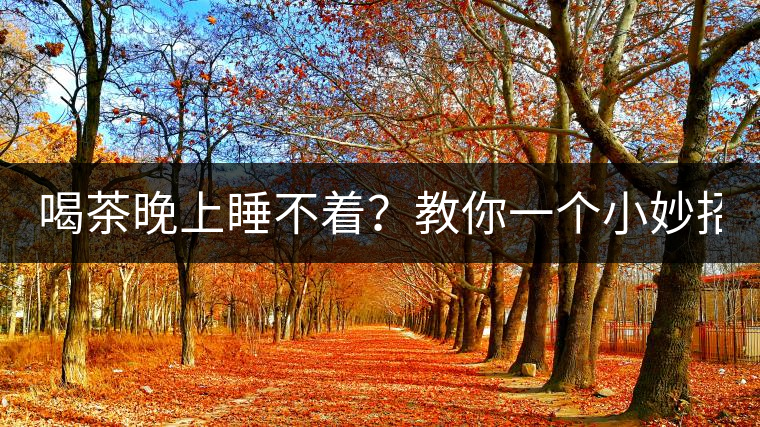 喝茶晚上睡不著？教你一個小妙招！
