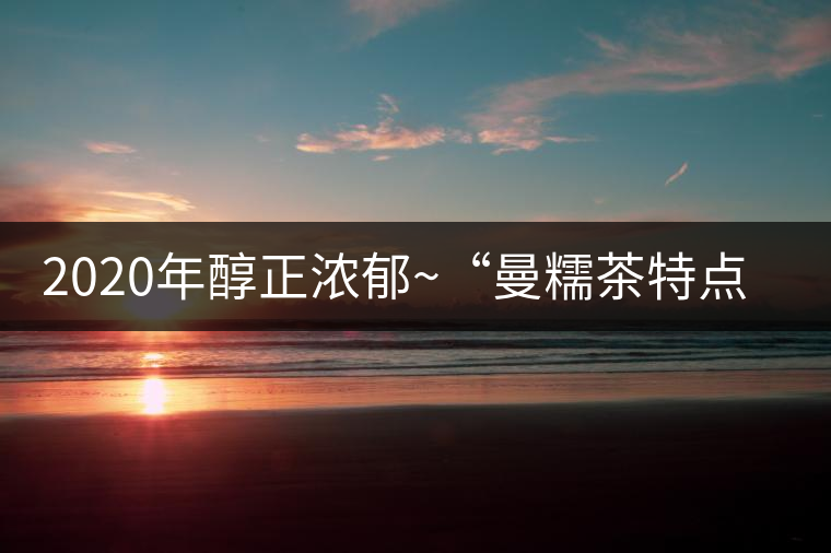 2020年醇正濃郁~“曼糯茶特點口感