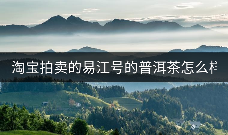 淘寶拍賣的易江號的普洱茶怎么樣？