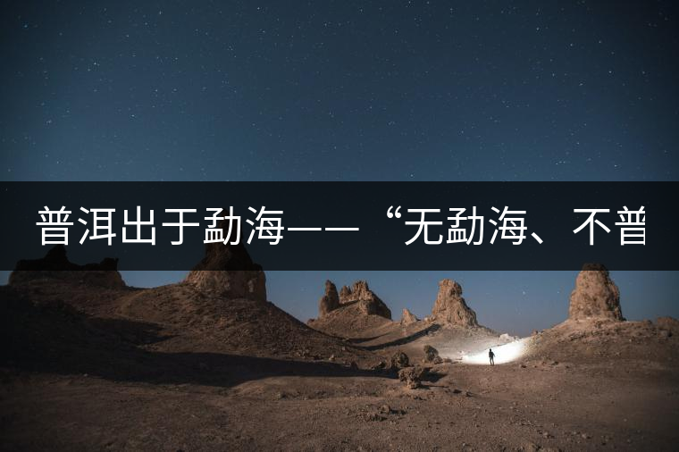 普洱出于勐?！盁o(wú)勐海、不普洱”