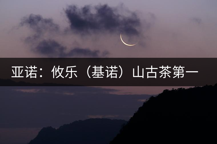 亞諾：攸樂（基諾）山古茶第一寨