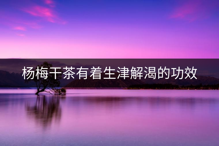 楊梅干茶有著生津解渴的功效 楊梅干茶有著生津解渴的功效