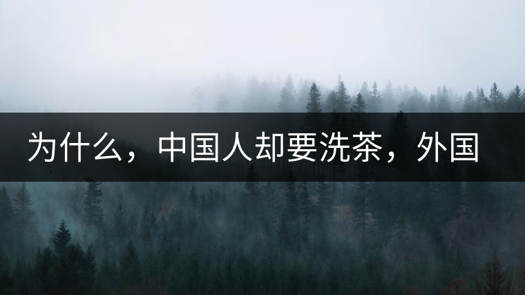為什么，中國(guó)人卻要洗茶，外國(guó)人怎么不洗？