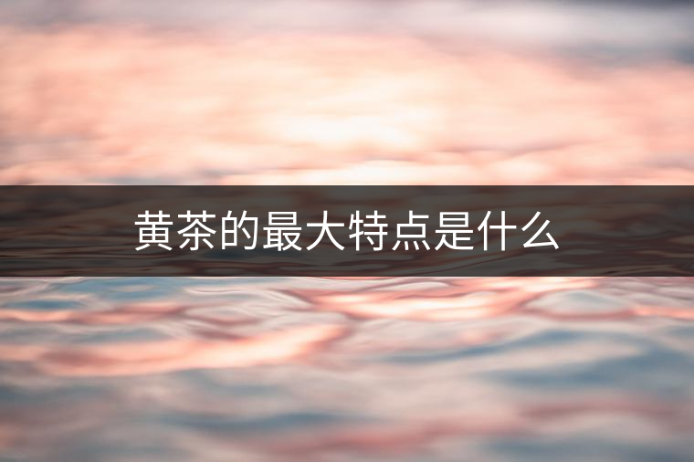 黃茶的最大特點是什么