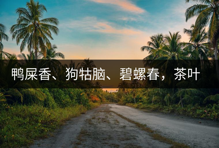 鴨屎香、狗牯腦、碧螺春，茶葉到底是如何被命名的