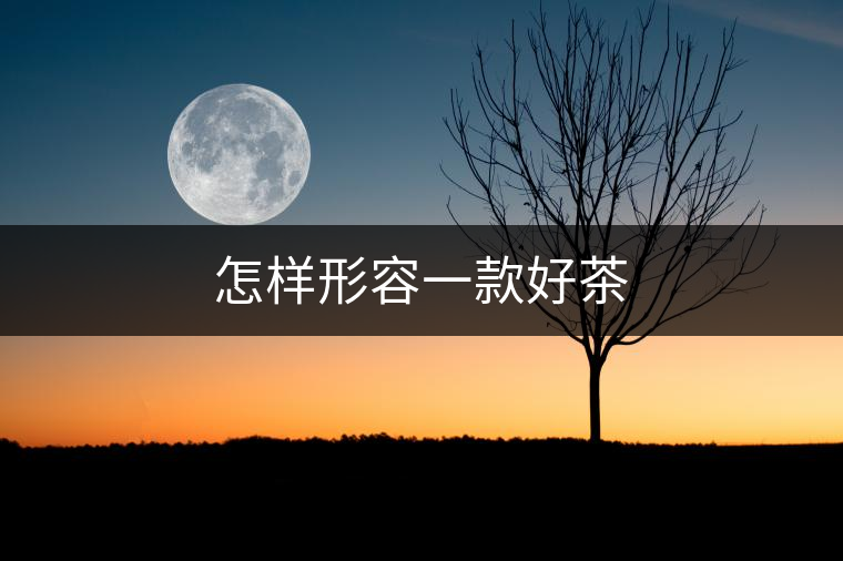 怎樣形容一款好茶