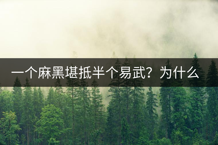 一個麻黑堪抵半個易武？為什么這么好喝？