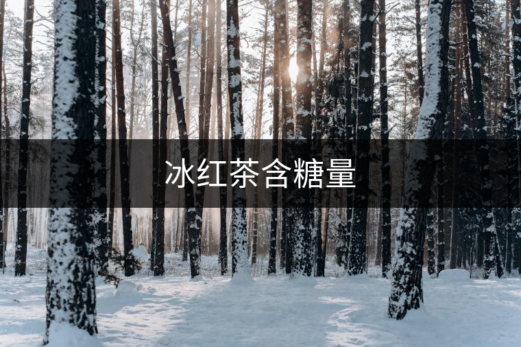 冰紅茶含糖量