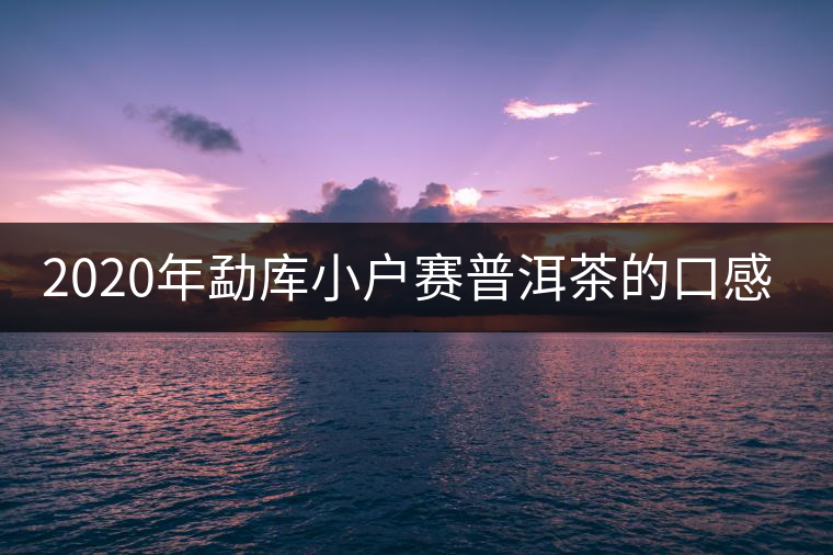 2020年勐庫小戶賽普洱茶的口感特點(diǎn)-易武中聘號