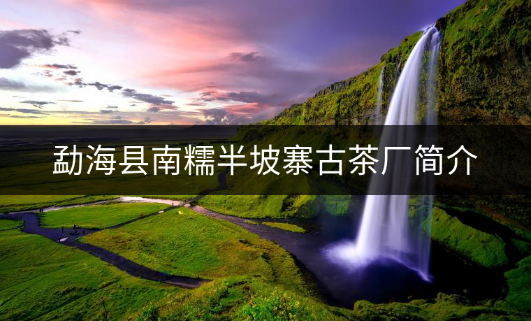 勐海縣南糯半坡寨古茶廠簡(jiǎn)介 勐??h南糯半坡寨古茶廠簡(jiǎn)介