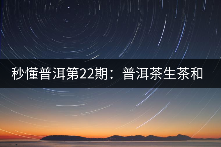 秒懂普洱第22期：普洱茶生茶和熟茶能否混合存放？