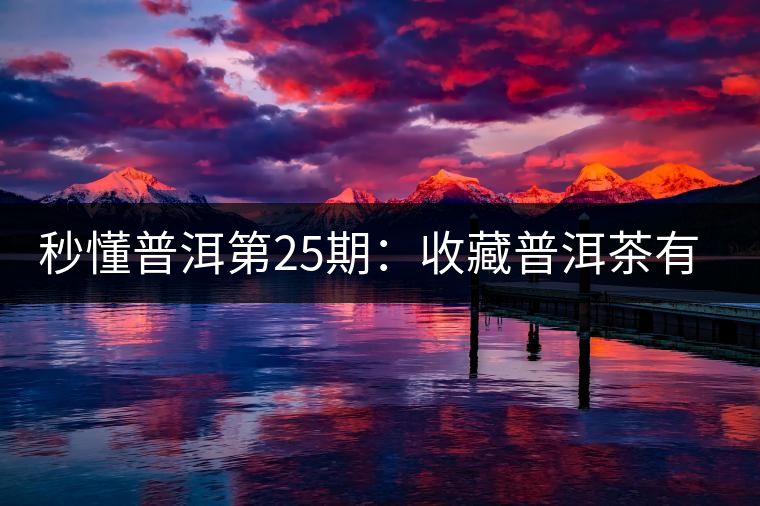 秒懂普洱第25期：收藏普洱茶有哪些投資風險？
