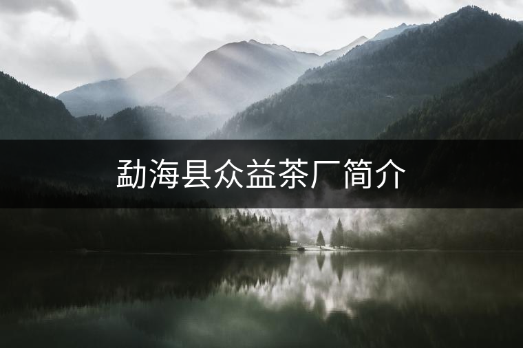 勐?？h眾益茶廠簡(jiǎn)介