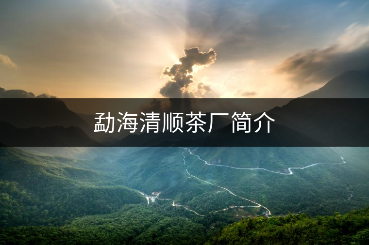 勐海清順茶廠簡介