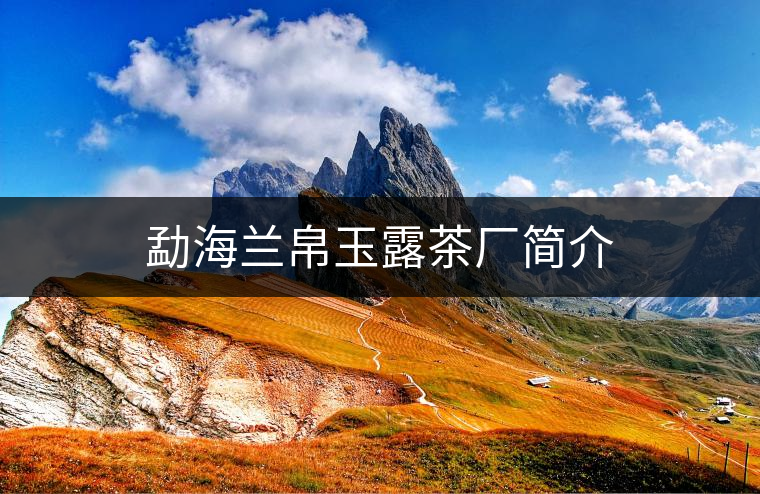 勐海蘭帛玉露茶廠簡介