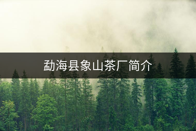 勐海縣象山茶廠簡介