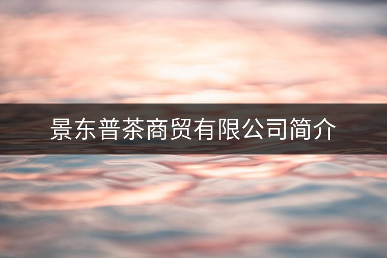 景東普茶商貿有限公司簡介