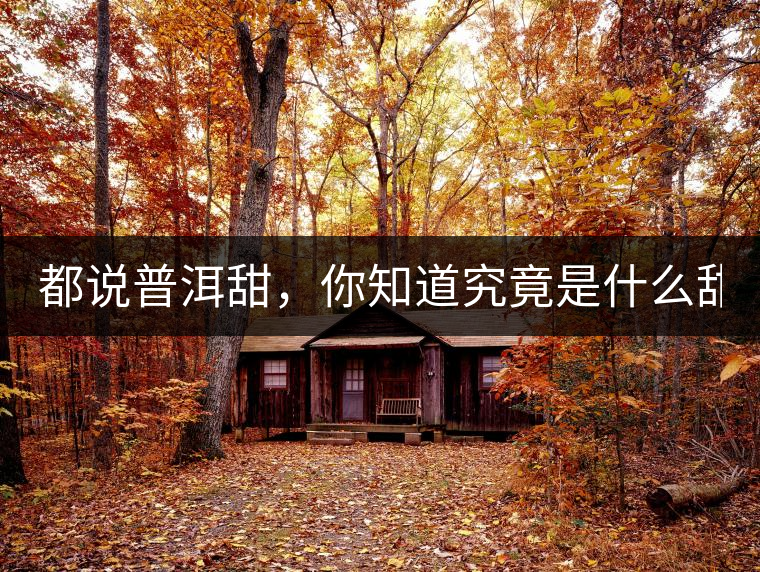 都說普洱甜，你知道究竟是什么甜嗎？