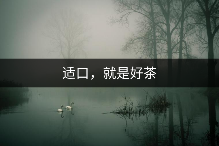 適口，就是好茶