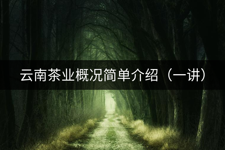 云南茶業(yè)概況簡單介紹（一講）