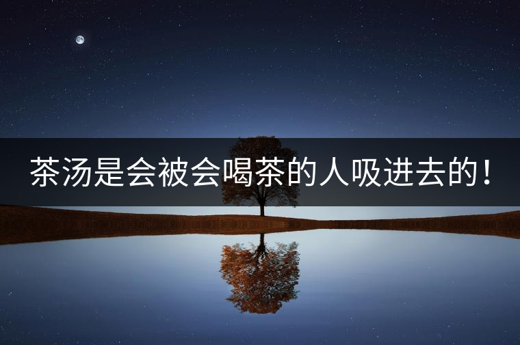 茶湯是會被會喝茶的人吸進去的！