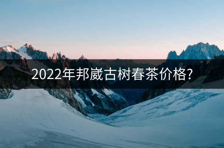 2022年邦崴古樹春茶價(jià)格?