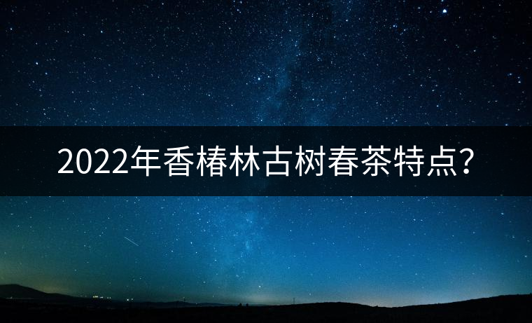 2022年香椿林古樹春茶特點？