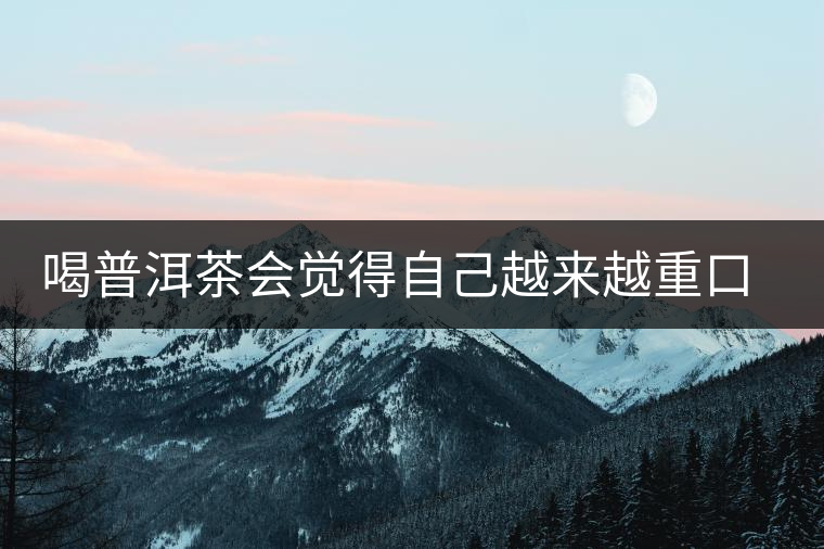 喝普洱茶會覺得自己越來越重口味了嗎？