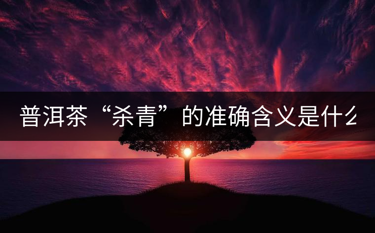 普洱茶“殺青”的準(zhǔn)確含義是什么？