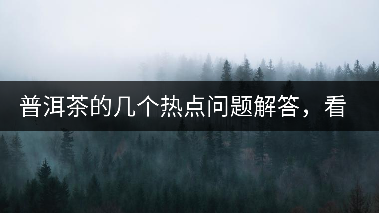 普洱茶的幾個(gè)熱點(diǎn)問題解答，看完終于明白了！