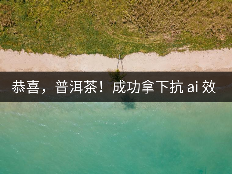 恭喜，普洱茶！成功拿下抗 ai 效果第二名！