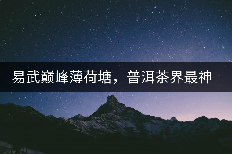 易武巔峰薄荷塘，普洱茶界最神奇最瘋狂的存在
