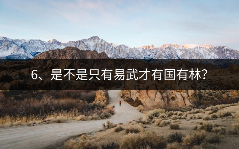 6、是不是只有易武才有國有林？