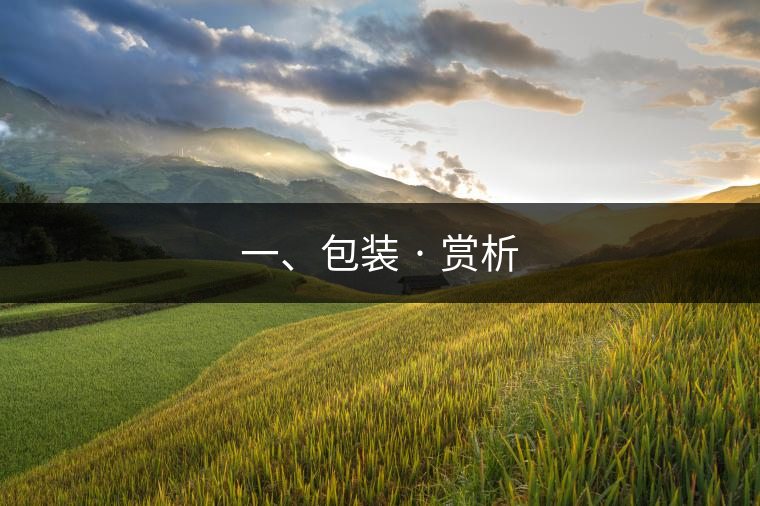 一、包裝 · 賞析