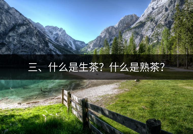 三、什么是生茶？什么是熟茶？