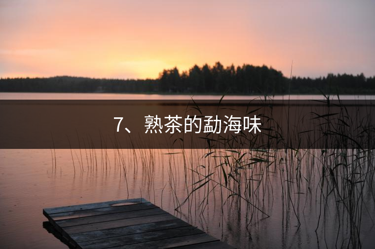 7、熟茶的勐海味