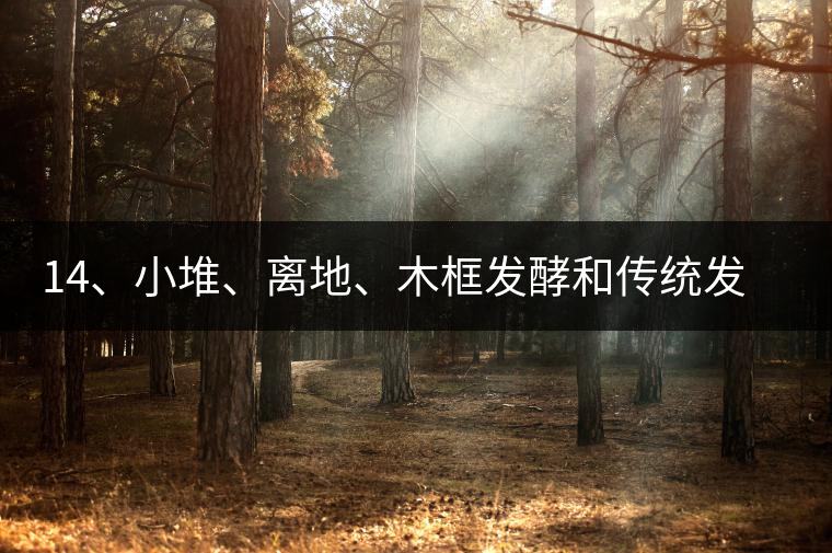 14、小堆、離地、木框發(fā)酵和傳統(tǒng)發(fā)酵