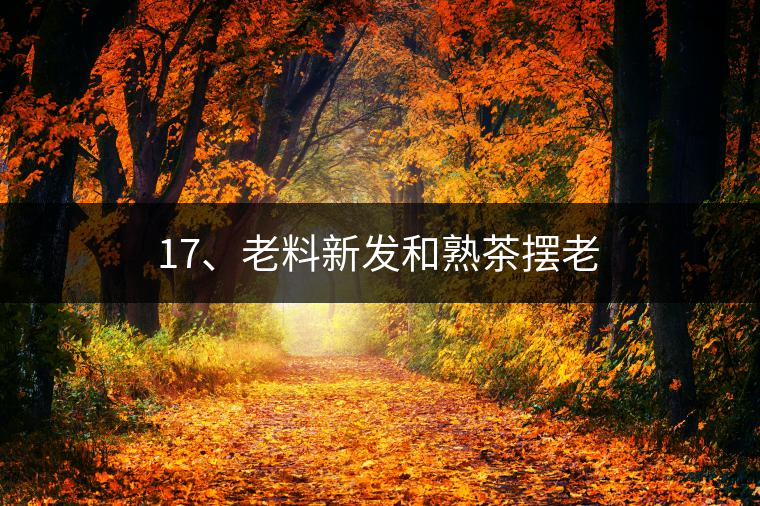 17、老料新發(fā)和熟茶擺老