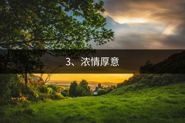 3、濃情厚意