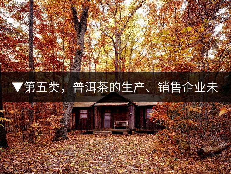 ▼第五類，普洱茶的生產(chǎn)、銷售企業(yè)未售出的庫(kù)存