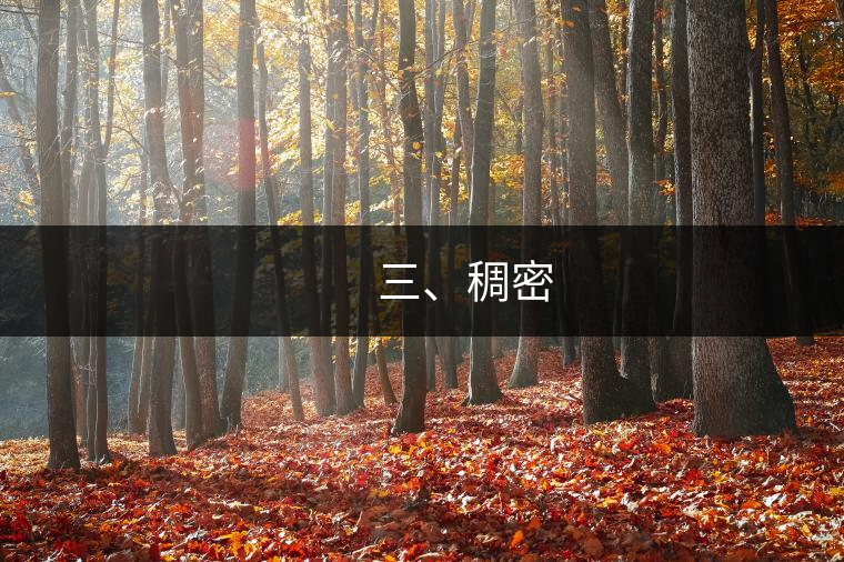 　　三、稠密
