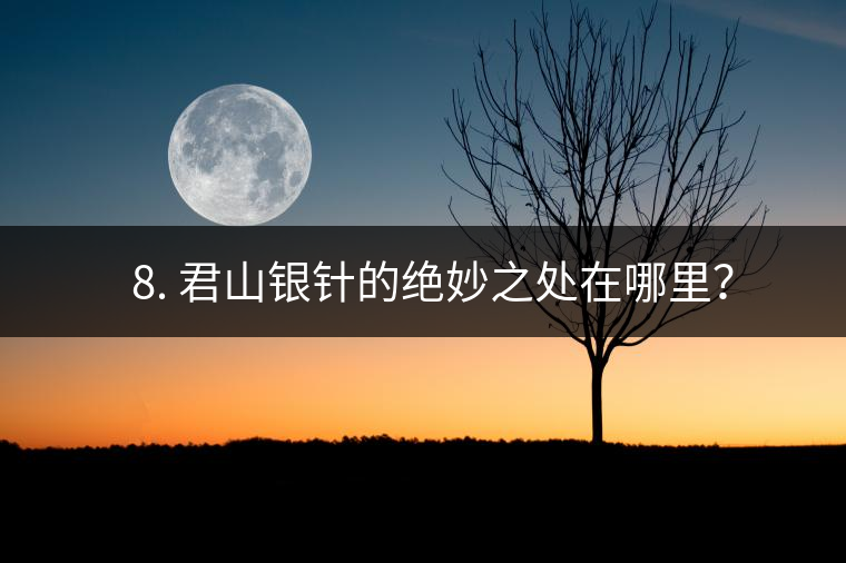 ??8. 君山銀針的絕妙之處在哪里？